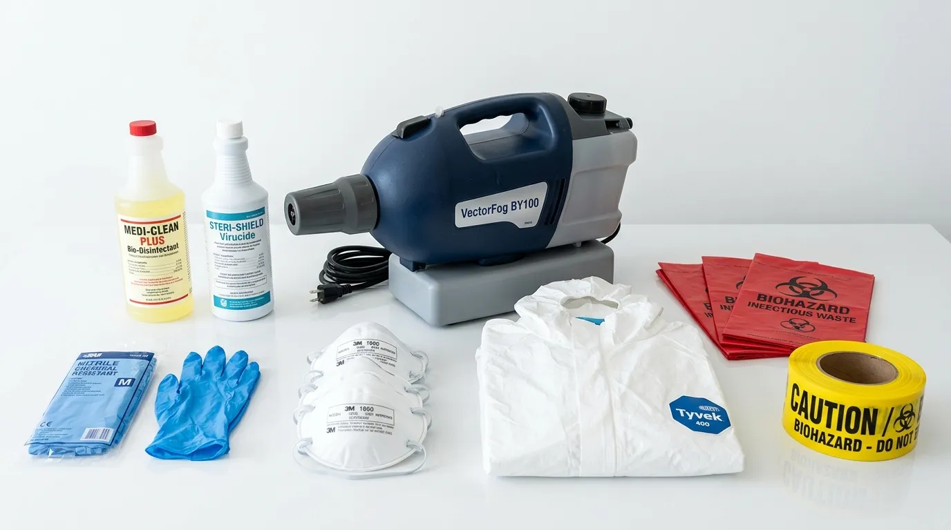 Professional biohazard remediation crew working in Arverne