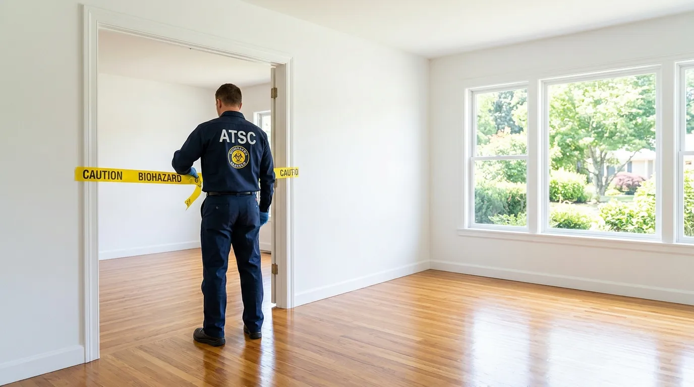 Certified biohazard cleanup crew performing Decomposition Cleanup in Arverne